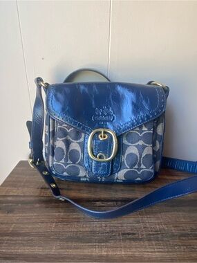 Coach Bleecker Signature Denim Jessie Swing Bag